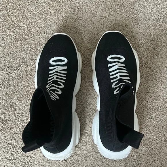 Moschino Black and White Sock Sneakers - Picture 4 of 5